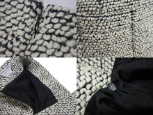 Load image into Gallery viewer, BOTTEGAVENETA ボッテガヴェネタ ミニスカート 813032 サイズ34 ウール ナイロン モヘヤ ホワイト ブラック 美品 中古 4b001283