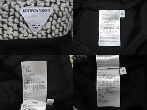 BOTTEGAVENETA ボッテガヴェネタ ミニスカート 813032 サイズ34 ウール ナイロン モヘヤ ホワイト ブラック 美品 中古 4b001283
