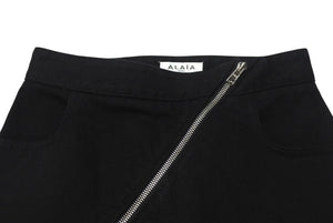 ALAIA アライア SPIRALE スピラーレ ジーンズ デニムパンツ AA9P0295D003A サイズ34 螺旋ジップ ブラック 美品 中古 4b001286