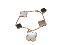 Load image into Gallery viewer, 極美品 Van Cleef&amp;Arpels ヴァンクリーフ&amp;アーペル マジック アルハンブラ ブレスレット 5モチーフ 廃盤 VCARD78700 18k 17.1g ゴールド 中古 4b001288