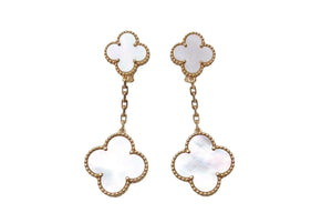 極美品 Van Cleef&Arpels ヴァンクリーフ&アーペル マジック アルハンブラ イヤリング ピアス モチーフ VCARD78800 18k 15.1g ゴールド 中古 4b001290