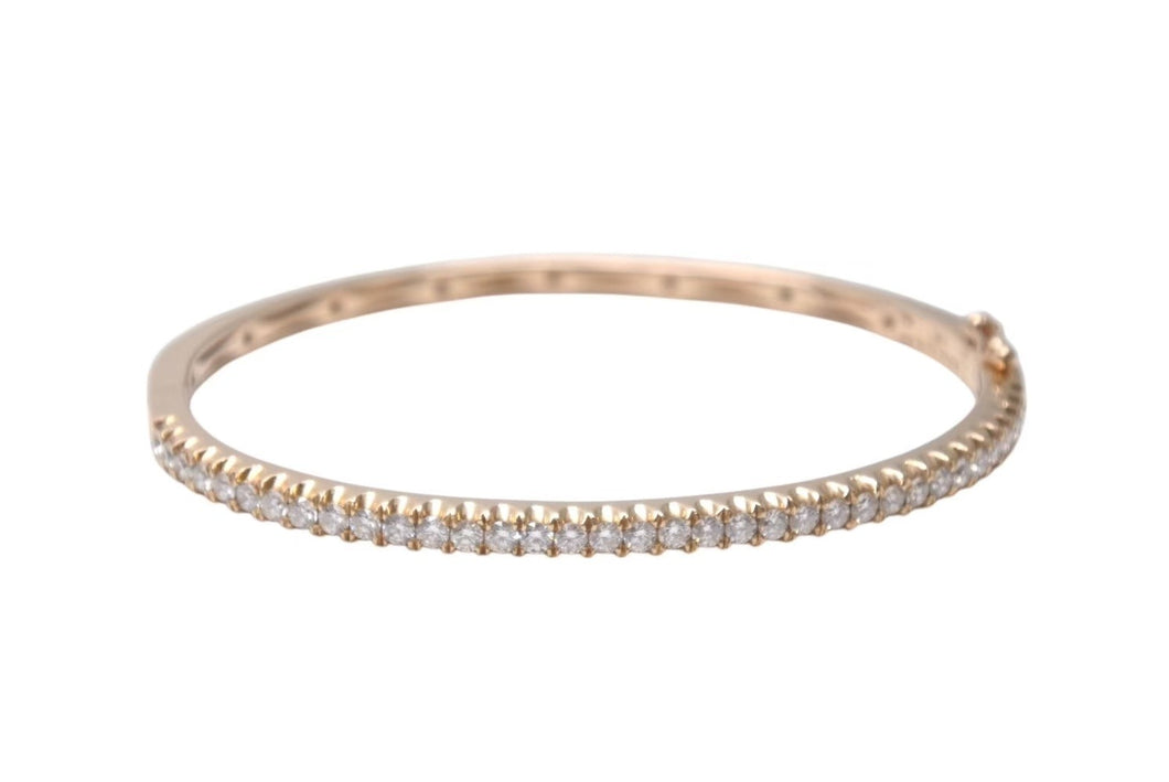 Bijou de M ビジュードエム Diamond Bangle ダイヤバングル D0.95ct 重量約8.7g K14 ゴールド ダイヤモンド サイズ14cm 良品 中古 4b001294