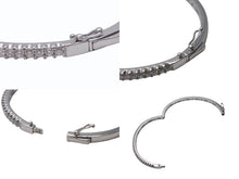 Load image into Gallery viewer, Bijou de M ビジュードエム Diamond Bangle ダイヤバングル D0.95ct 重量約8.6g K14 ホワイトゴールド ダイヤモンド サイズ14cm 美品 中古 4b001295