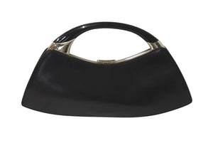 CHRISTIAN DIOR クリスチャンディオール ハンドバッグ ボンテージ ヴィンテージ 11-MA-0063 ブラック シルバー金具 美品 中古 4b001312