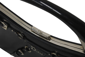 CHRISTIAN DIOR クリスチャンディオール ハンドバッグ ボンテージ ヴィンテージ 11-MA-0063 ブラック シルバー金具 美品 中古 4b001312