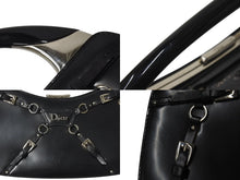 Load image into Gallery viewer, CHRISTIAN DIOR クリスチャンディオール ハンドバッグ ボンテージ ヴィンテージ 11-MA-0063 ブラック シルバー金具 美品 中古 4b001312