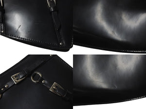 CHRISTIAN DIOR クリスチャンディオール ハンドバッグ ボンテージ ヴィンテージ 11-MA-0063 ブラック シルバー金具 美品 中古 4b001312