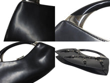 Load image into Gallery viewer, CHRISTIAN DIOR クリスチャンディオール ハンドバッグ ボンテージ ヴィンテージ 11-MA-0063 ブラック シルバー金具 美品 中古 4b001312