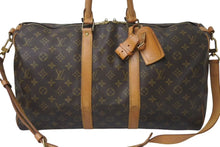 Load image into Gallery viewer, LOUIS VUITTON ルイヴィトン モノグラム キーポル45 ボストンバッグ M41428 PVC ヌメ革 ブラウン ゴールド金具 美品 中古 4b001313