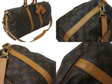 Load image into Gallery viewer, LOUIS VUITTON ルイヴィトン モノグラム キーポル45 ボストンバッグ M41428 PVC ヌメ革 ブラウン ゴールド金具 美品 中古 4b001313