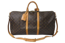 Load image into Gallery viewer, LOUIS VUITTON ルイヴィトン キーポル55 ボストンバッグ M41424 モノグラム PVCコーティングキャンバス ヌメ革 ブラウン 美品 中古 4b001314