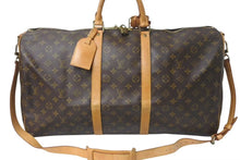 Load image into Gallery viewer, LOUIS VUITTON ルイヴィトン キーポル55 ボストンバッグ M41424 モノグラム PVCコーティングキャンバス ヌメ革 ブラウン 美品 中古 4b001314