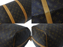 Load image into Gallery viewer, LOUIS VUITTON ルイヴィトン キーポル55 ボストンバッグ M41424 モノグラム PVCコーティングキャンバス ヌメ革 ブラウン 美品 中古 4b001314