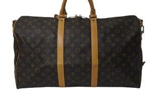 LOUIS VUITTON ルイヴィトン キーポル50 ボストンバッグ M41426 モノグラムキャンバス ブラウン ゴールド金具 美品 中古 4b001315