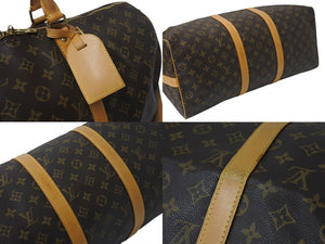 LOUIS VUITTON ルイヴィトン キーポル50 ボストンバッグ M41426 モノグラムキャンバス ブラウン ゴールド金具 美品 中古 4b001315