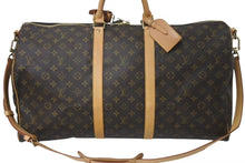 Load image into Gallery viewer, LOUIS VUITTON ルイヴィトン キーポル55 ボストンバッグ M41424 モノグラム PVCコーティングキャンバス ヌメ革 ブラウン 美品 中古 4b001316