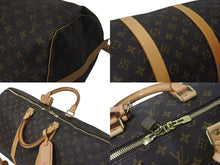 Load image into Gallery viewer, LOUIS VUITTON ルイヴィトン キーポル55 ボストンバッグ M41424 モノグラム PVCコーティングキャンバス ヌメ革 ブラウン 美品 中古 4b001316
