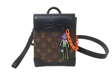 極美品 LOUIS VUITTON ルイヴィトン スティーマー XS ハンドバッグ M80327 モノグラム マカサー PVC レザー 中古 4b001317