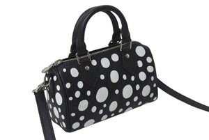 新品同様 LOUIS VUITTON ルイヴィトン ナノ スピーディ 草間彌生 2WAYハンドバッグ M81910 モノグラムアンプラントレザー 中古 4b001318