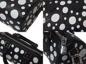 新品同様 LOUIS VUITTON ルイヴィトン ナノ スピーディ 草間彌生 2WAYハンドバッグ M81910 モノグラムアンプラントレザー 中古 4b001318