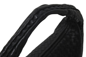 極美品 BOTTEGA VENETA ボッテガヴェネタ イントレチャート ホーボー ハンドバッグ レザー ブラック ワンショルダー 中古 4b001323