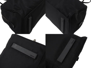 PRADA プラダ トートバッグ ハンドバッグ トライアングルロゴ イタリア製 ナイロン ブラック シルバー金具 美品 中古 4b001325 