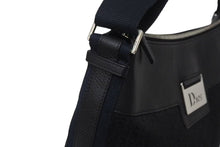 Load image into Gallery viewer, 極美品 Christian Dior クリスチャンディオール ストリートシック オブリーク ショルダーバッグ ブラック ネイビー シルバー金具 ロゴ 美品 中古 4b001326