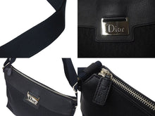 Load image into Gallery viewer, 極美品 Christian Dior クリスチャンディオール ストリートシック オブリーク ショルダーバッグ ブラック ネイビー シルバー金具 ロゴ 美品 中古 4b001326