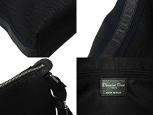Load image into Gallery viewer, 極美品 Christian Dior クリスチャンディオール ストリートシック オブリーク ショルダーバッグ ブラック ネイビー シルバー金具 ロゴ 美品 中古 4b001326