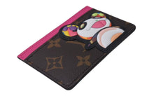 Load image into Gallery viewer, 未使用 LOUIS VUITTON ルイヴィトン LV×TM カードケース ポルト カルト サーンプル モノグラム パンダ M13439 ブラウン ピンク 中古 4b001327