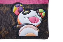 Load image into Gallery viewer, LOUIS VUITTON ルイヴィトン LV×TM カードケース ポルト カルト サーンプル モノグラム パンダ M13439 ブラウン ピンク 美品 中古 4b001327