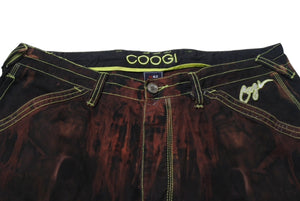 COOGI クージー バギーカーゴショーツ サイズ42 コットン ブラック ブリーチ加工 マルチカラー サイズ42 美品 中古 4b001342