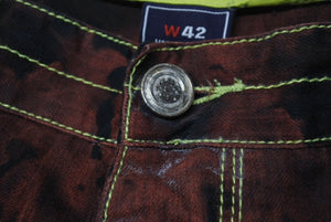 COOGI クージー バギーカーゴショーツ サイズ42 コットン ブラック ブリーチ加工 マルチカラー サイズ42 美品 中古 4b001342