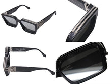 Load image into Gallery viewer, 極美品 LOUIS VUITTON ルイヴィトン 1.1ミリオネア サングラス Z1422E プラスチック メタル ラインストーン ブラック 中古 4b001345