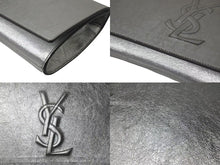 画像をギャラリービューアに読み込む, 極美品 YVES SAINT LAURENT イブサンローラン クラッチバッグ シルバー アクセサリーポーチ 361120 中古 4b001387 