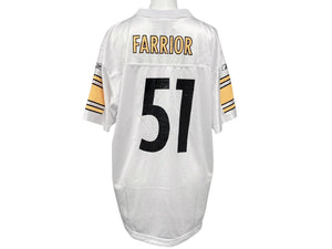 REEBOK NFL スティーラーズ ファリアー リーボック フットボール アメフト ゲームシャツ ホワイト サイズ XL 中古 美品 4b001401 