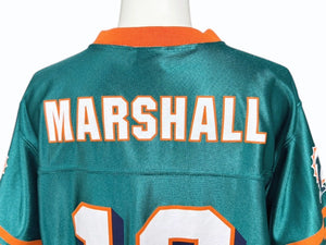 REEBOK NFL Dophins Marshall リーボック フットボール アメフト ゲームシャツ グリーン サイズ XL 美品中古 4b001404