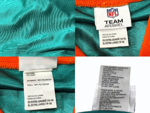 REEBOK NFL Dophins Marshall リーボック フットボール アメフト ゲームシャツ グリーン サイズ XL 美品中古 4b001404