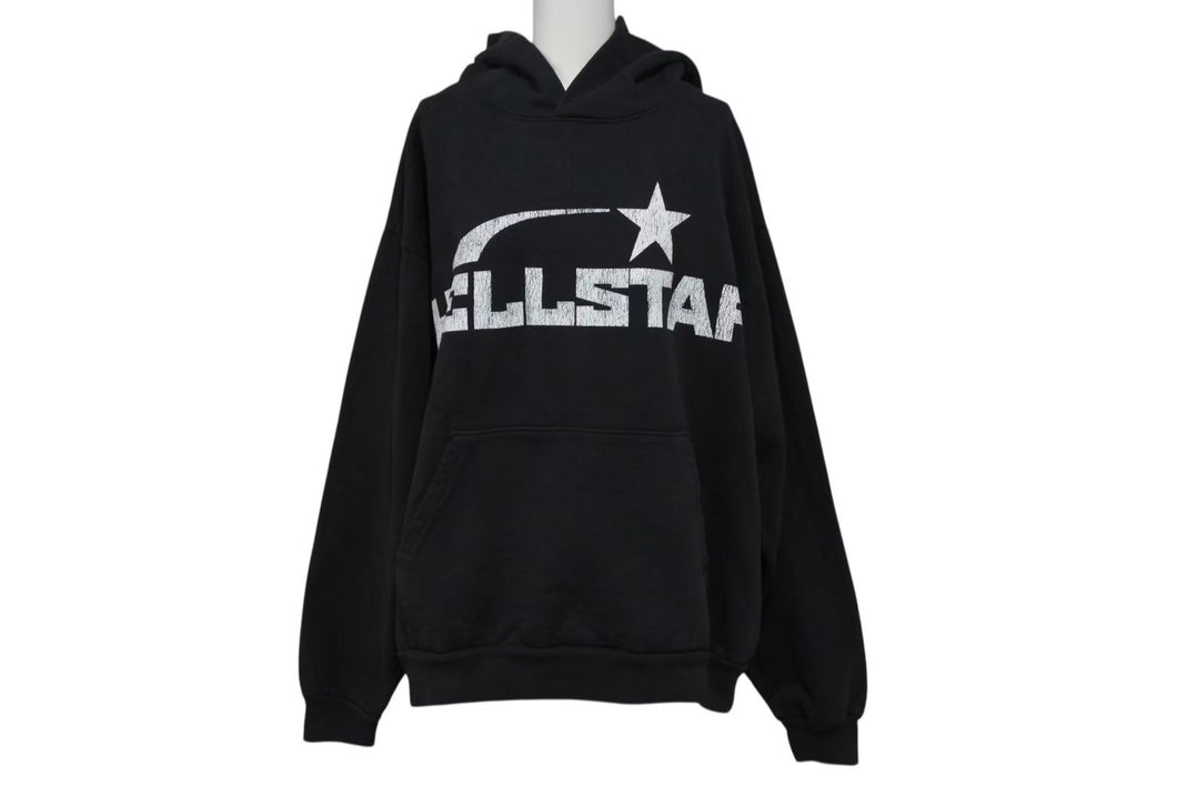 新品未使用 HELLSTAR ヘルスター Uniform Hoodie ユニフォーム フーディー パーカー 6CCFEBCD サイズM ブラック 中古 4b001415