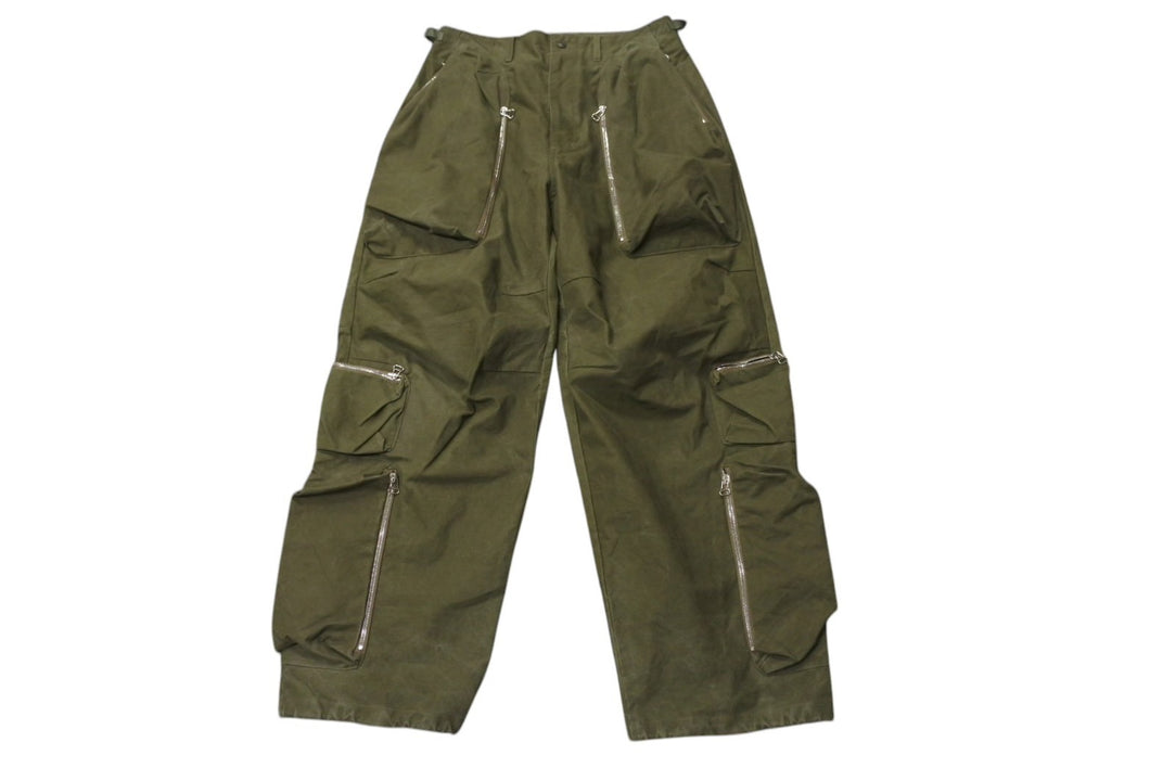 極美品 READYMADE レディメイド CARGO PANTS カーゴパンツ RE-CO-BK-00-00-84 ヴィンテージコットン カーキ サイズ2 中古 4b001418