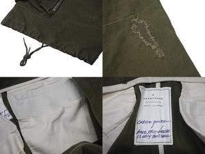 極美品 READYMADE レディメイド CARGO PANTS カーゴパンツ RE-CO-BK-00-00-84 ヴィンテージコットン カーキ サイズ2 中古 4b001418
