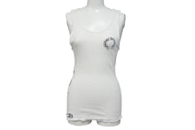 Load image into Gallery viewer, CHROME HEARTS クロムハーツ ホースシュー ロゴ プリント タンクトップ ホワイト コットン フローラルクロス サイズM 良品 中古 4b001419