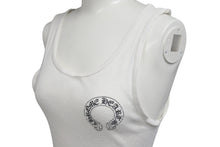Load image into Gallery viewer, CHROME HEARTS クロムハーツ ホースシュー ロゴ プリント タンクトップ ホワイト コットン フローラルクロス サイズM 良品 中古 4b001419