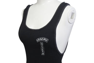 CHROME HEARTS クロムハーツ FUCK YOU クロス バック プリント タンクトップ ブラック コットン サイズL 美品 中古 4b001420