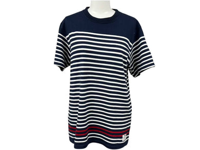 GOOD ENOUGH グッドイナフ ボーダー半袖 Tシャツ GE-136006 ネイビー サイズM 日本製 コットン 美品 中古 4b001424
