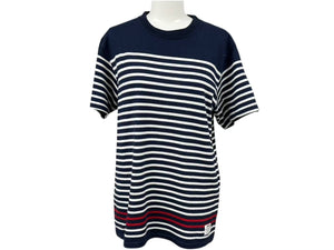 GOOD ENOUGH グッドイナフ ボーダー半袖 Tシャツ GE-136006 ネイビー サイズM 日本製 コットン 美品 中古 4b001424