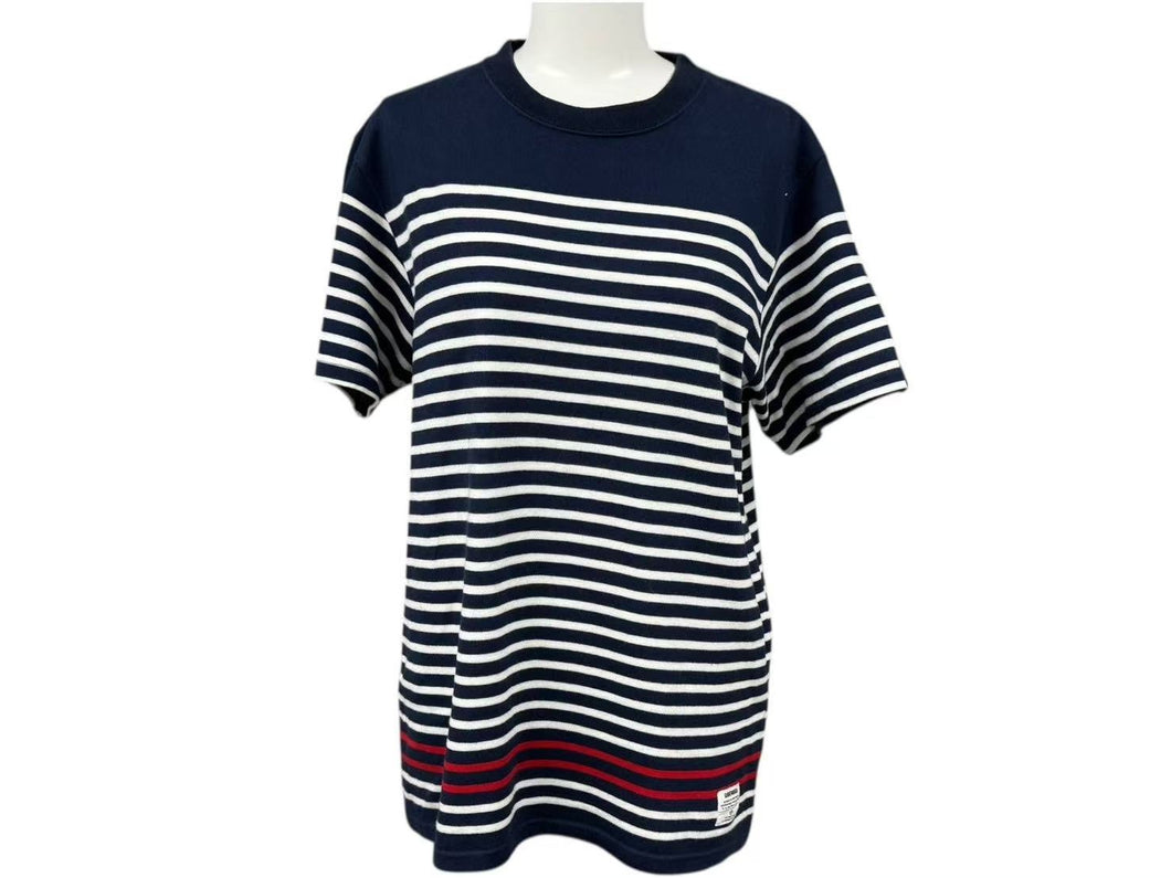 GOOD ENOUGH グッドイナフ ボーダー半袖 Tシャツ GE-136006 ネイビー サイズM 日本製 コットン 美品 中古 4b001424