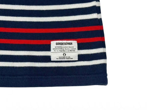 GOOD ENOUGH グッドイナフ ボーダー半袖 Tシャツ GE-136006 ネイビー サイズM 日本製 コットン 美品 中古 4b001424