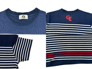 GOOD ENOUGH グッドイナフ ボーダー半袖 Tシャツ GE-136006 ネイビー サイズM 日本製 コットン 美品 中古 4b001424