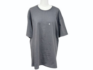 GOOD ENOUGH グッドイナフ G Logo 刺繍 フラワー柄 バックプリント 半袖Tシャツ ロゴ 90s グレー サイズM コットン 美品 中古 4b001427